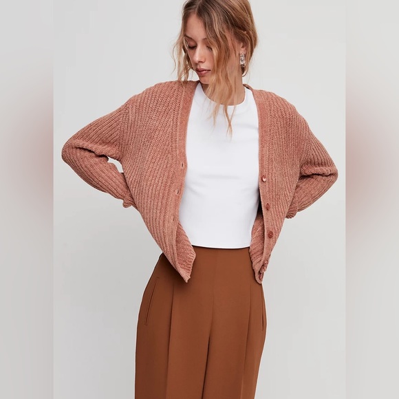 Wilfred Aritzia Elka Chunky Knit Cardigan Size xxs - Picture 3 of 11